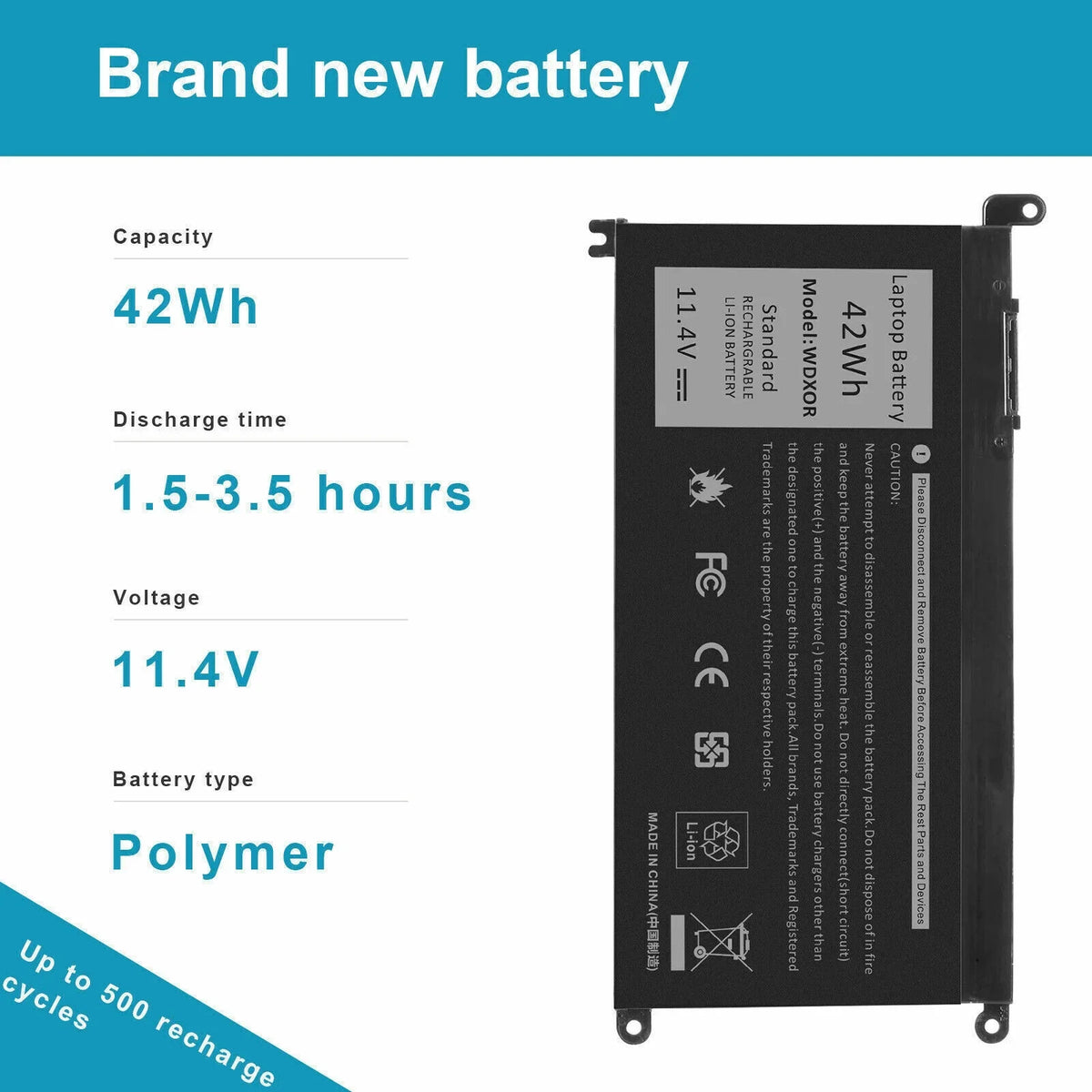 7368 7460,Inspiron 7378 Dell 13 Battery For 14 Inspiron