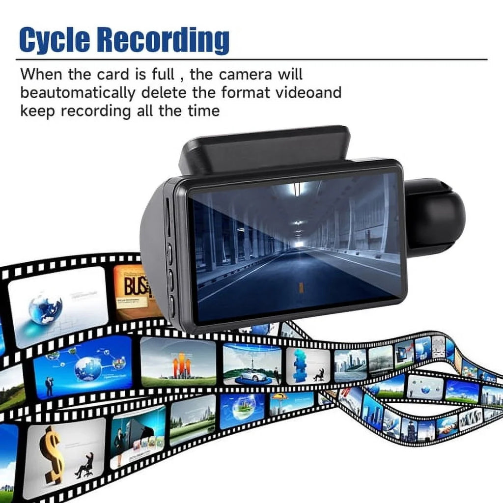 Angle, 1080P and SYTHERS Camera 170° Dash G-Sensor Wide Front Dash Night Cam Loop Rear, Recording, Vision
