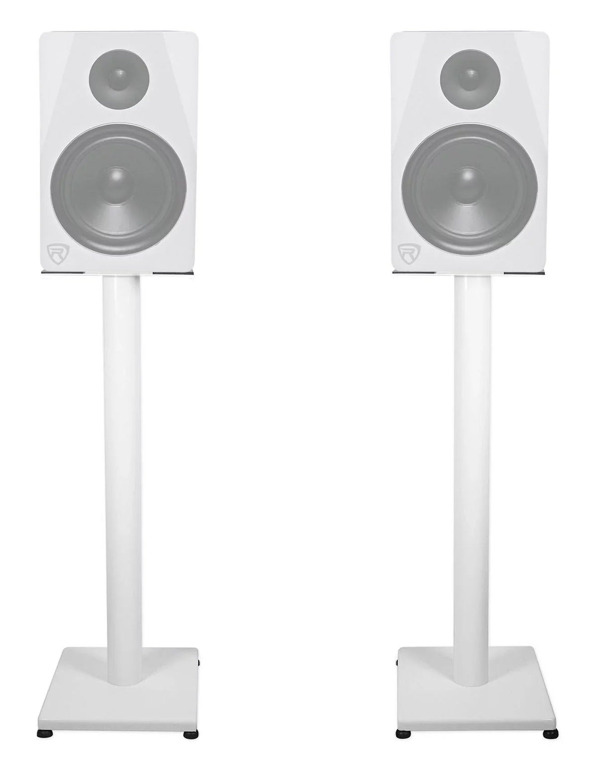 RS29W Stands Studio White 29" Rockville Recording Pair Monitor Steel in Studio