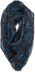 Black Infinity Repeat (Dog Laurel Collection Blue) Burch Artistic Scarf