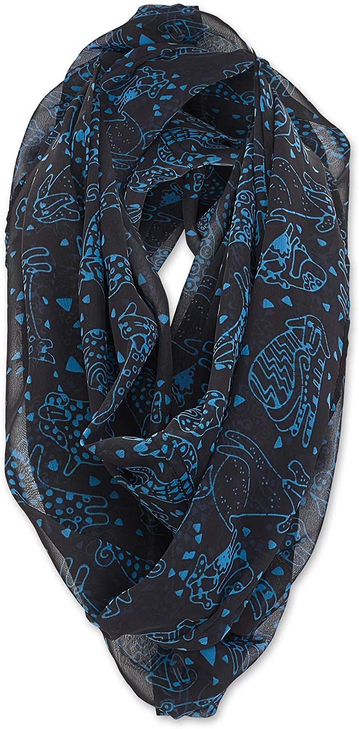 Black Infinity Repeat (Dog Laurel Collection Blue) Burch Artistic Scarf