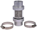 Silver 53264 JEGS Inline Alum in. 1 Finish OD Billet Anodized Coolant Filter 3/4