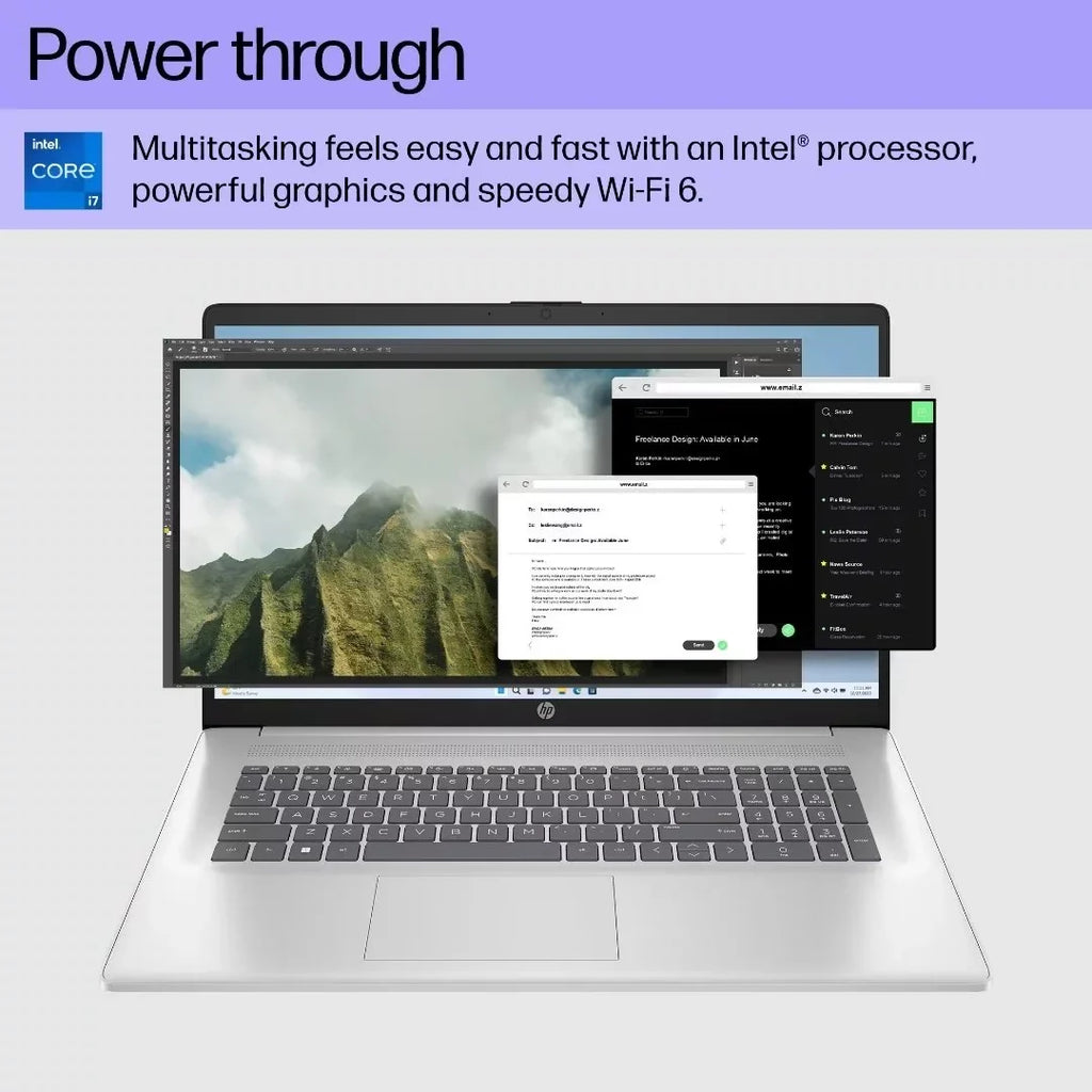Keyboard, 17.3" Backlit i7-1355U, Win11 RAM, Core Laptop, SSD, Intel HD 32GB 1TB HP Touchscreen Home