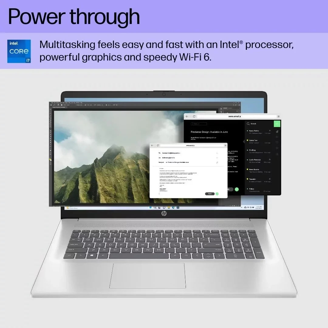 Keyboard, 17.3" Backlit i7-1355U, Win11 RAM, Core Laptop, SSD, Intel HD 32GB 1TB HP Touchscreen Home