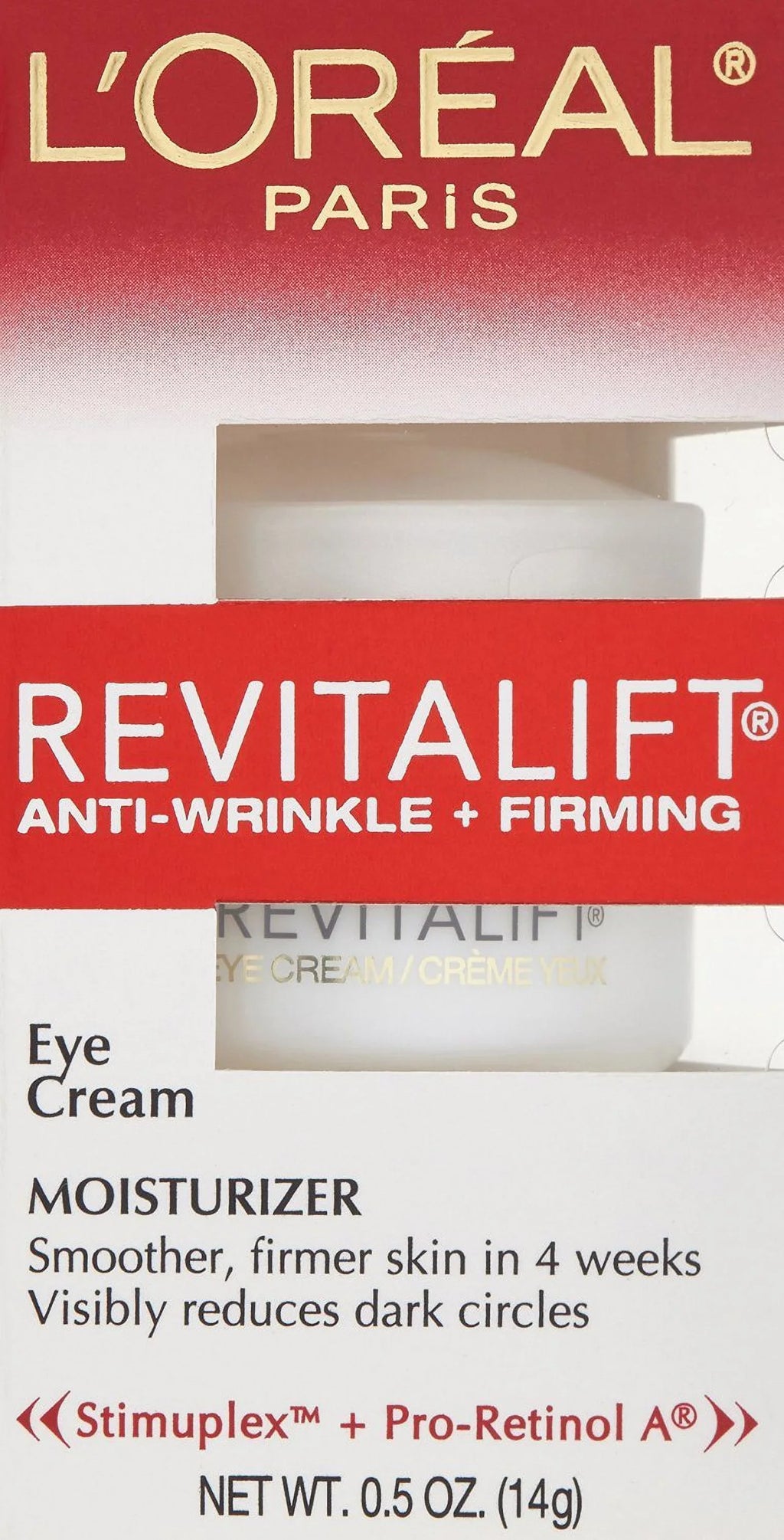 Anti + Cream, (Pack Paris Revitalift Firming Wrinkle L,Oreal 0.5 Of Eye Ounce 2)