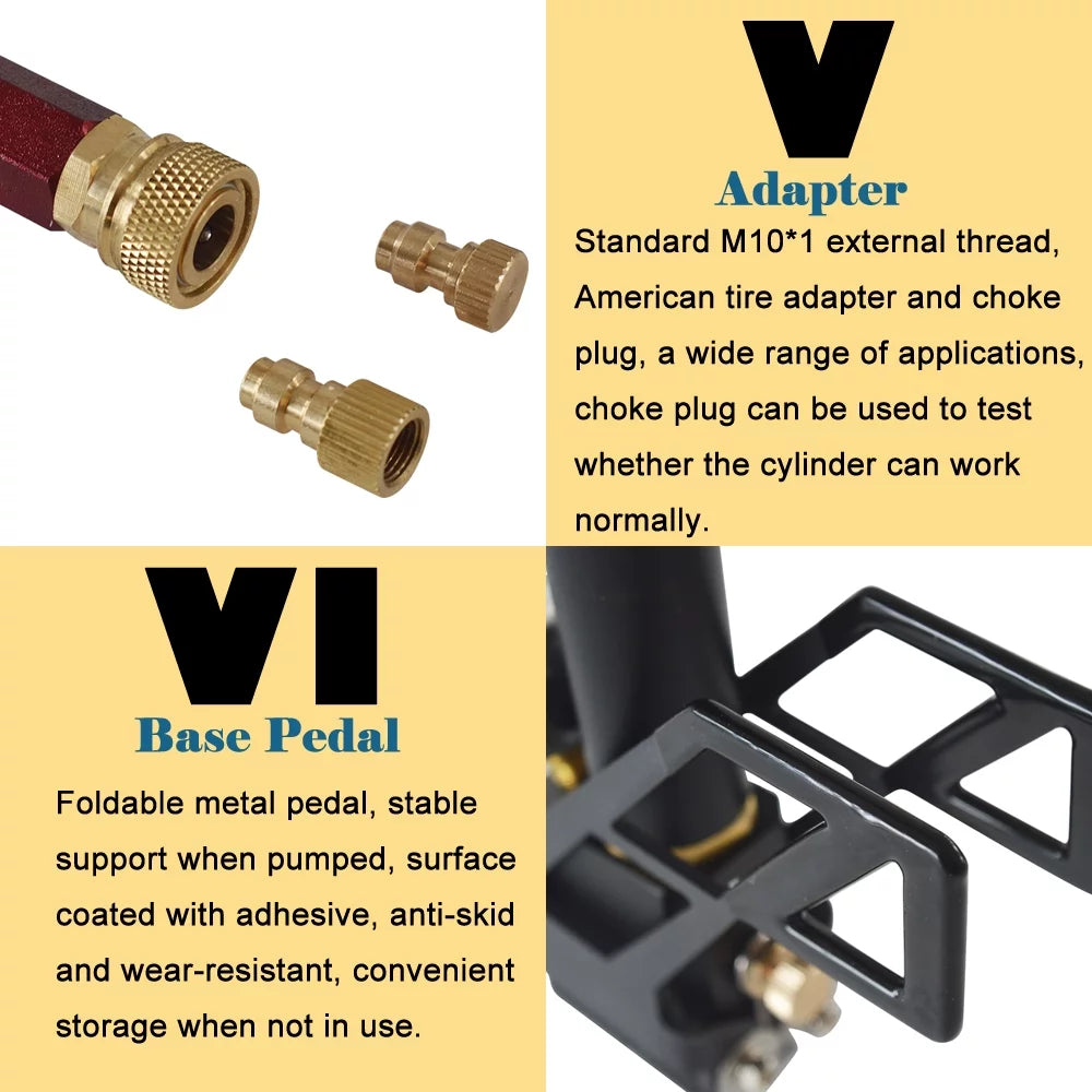 5800PSI Inflator Hunting Techtongda High Four PCP Operated Pressure Air Stage Pump Hand