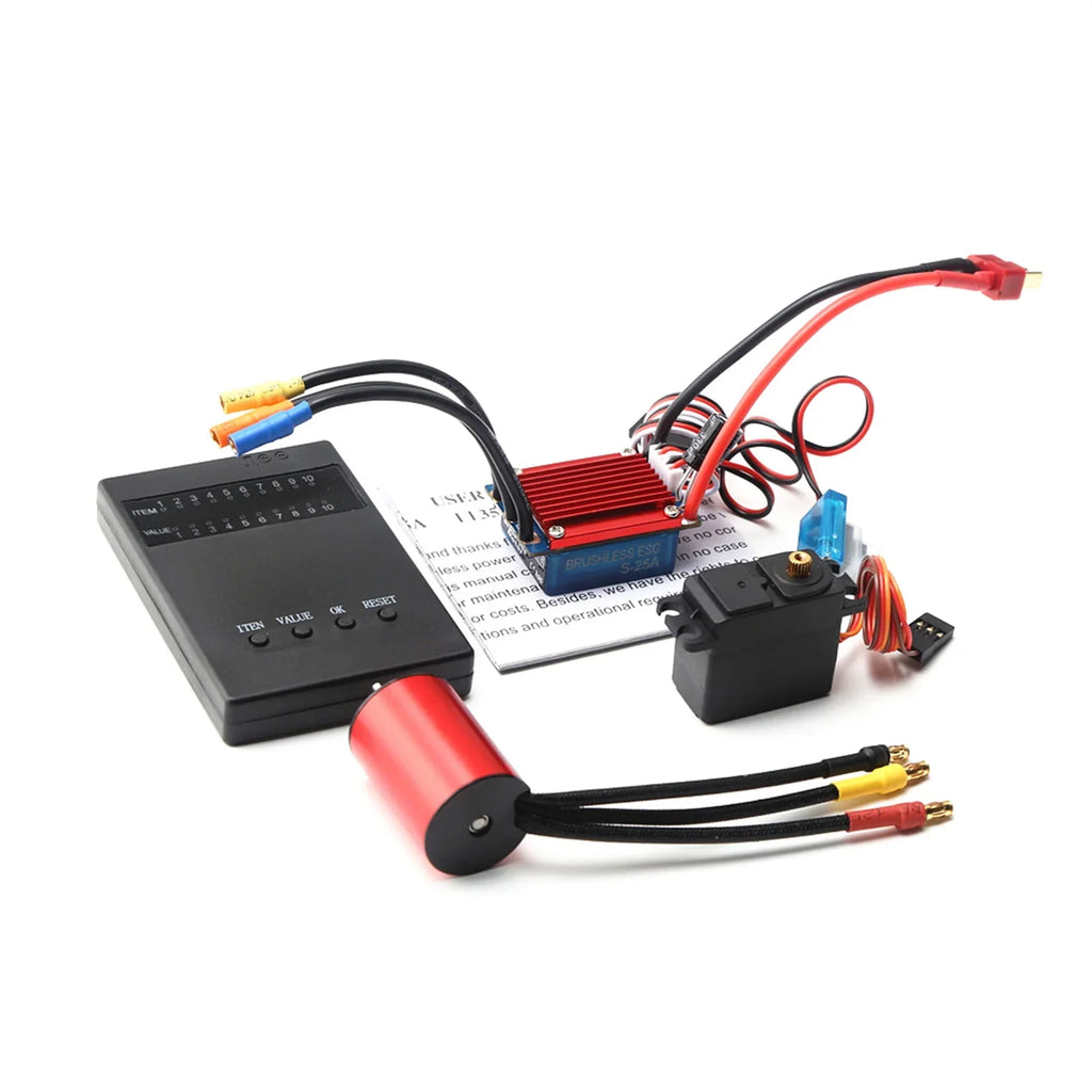 ESC Brushless Motor Brushless Speed 118 Car 116 Controller for Programming RC Servo Sensorless 2.2KG 25A Electric 4P 4800KV S2435 Truck