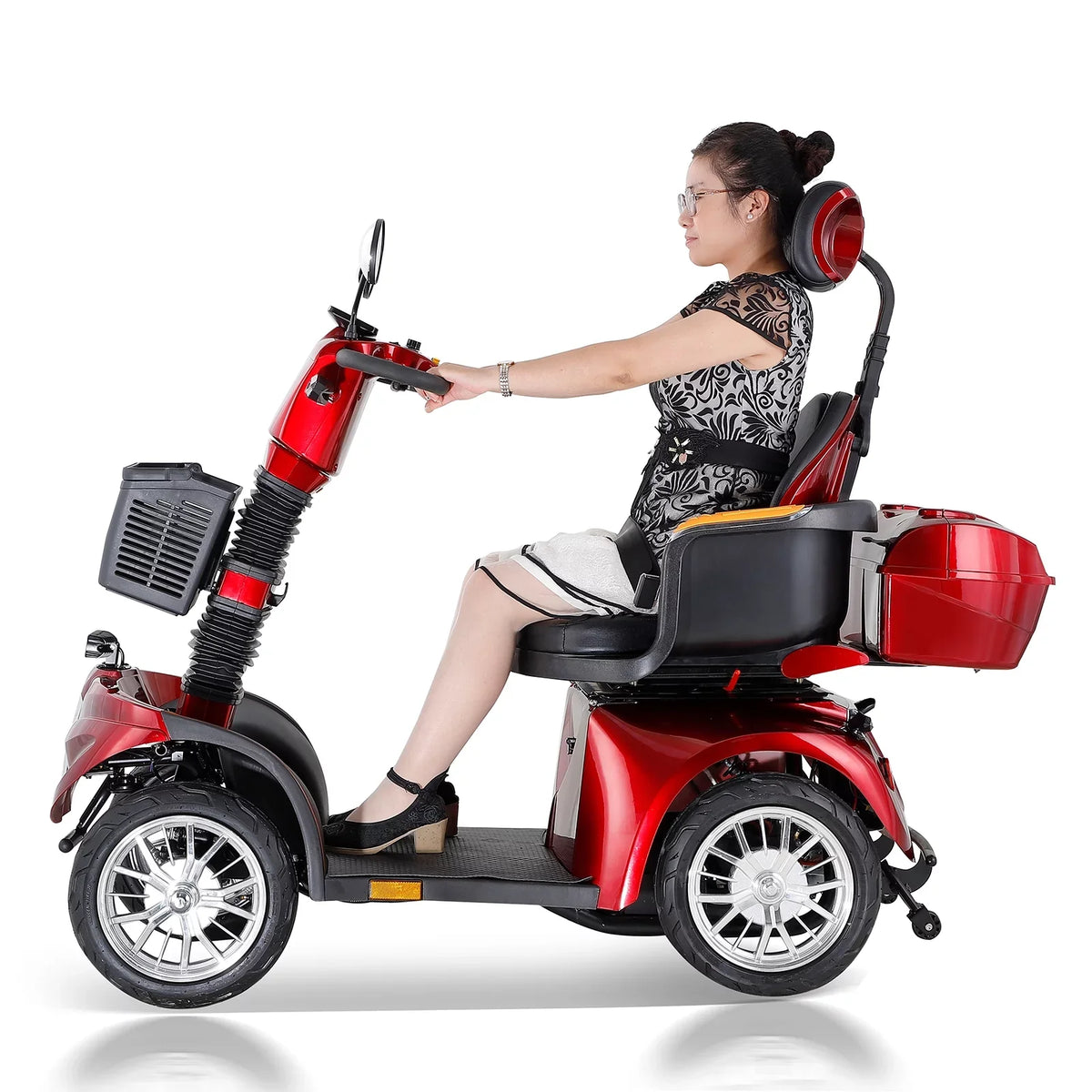 comfortable with seat Fat Scooter handle front Eletric seat 4-Wheel scooter adjust and Powerful 800W tire and