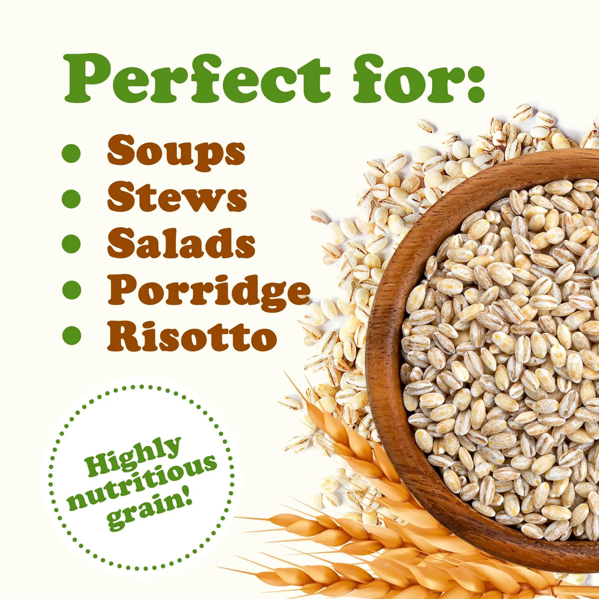 6 Kosher, — Live Food by Vegan Non-GMO, Barley, — Pearl Organic Pounds to Raw,