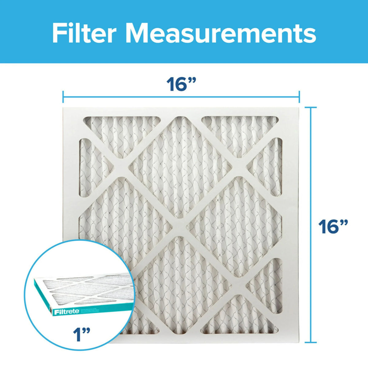 Air MERV Reduction Filters Filter, 16x16x1, 3M 4 MPR, 1200 HVAC Allergen by Furnace 11, Filtrete