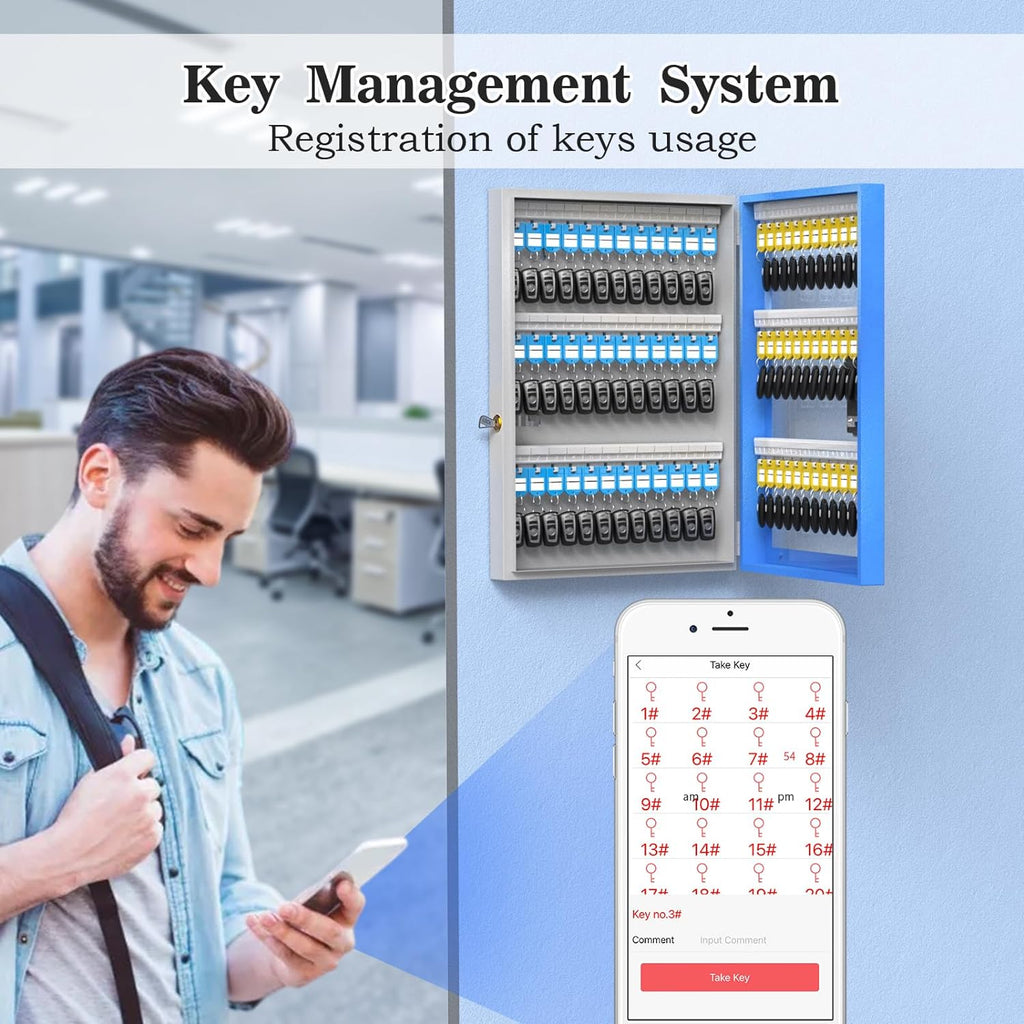 Plus, Mount, Dealership，， for OTP Lock 96 Lockbox, Smart Security Car Half-Remote Bluetooth/Fixed Key APP Cabinet Key Code Share Box Storage Wall