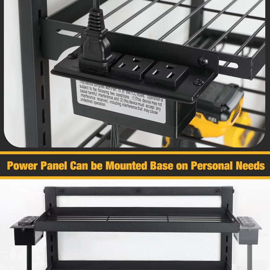 Layers Organization Storage Drill Mount Rack Workshop Organizer, 3 Tool Power and Charging with Power Tool Wall Organizer, COFIT Height Station, Tool for Holder Garage Adjustable Iron Tool