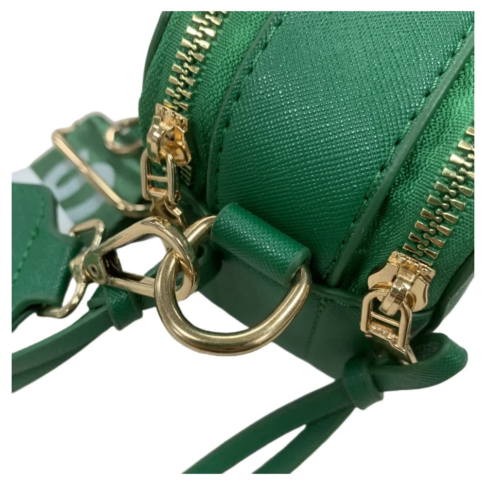 Leather Logo Bag Strap Women's body Cross Snapshot Chain with Black