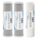 Carbon System Includes Replacement & Polypropylene 3-Pack Block RO Sediment - for Kit Filter Inc. KR15 IPW Pure Industries Krystal Filters Filter