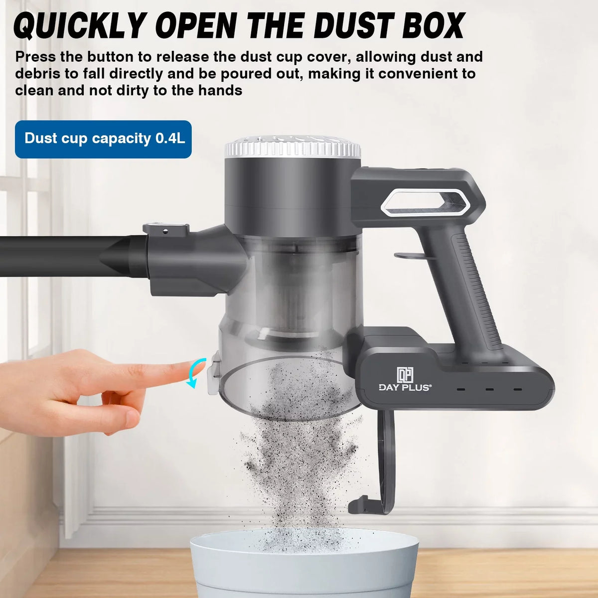 Dayplus Cleaner, 30 Vacuum for HEPA to Up Home Upright Stick Runtime, Mins in Filtration Powerful Cleaners Cordless 1 6 with Lithium Batteries, Vacuum 2000mAh