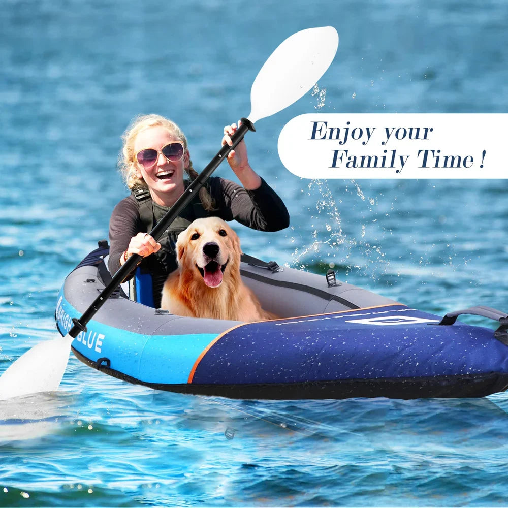 2 Inflatable Paddles Person 2 Blue Sekkvy Set Kayak for Bag Fishing Blow 11ft Fins Up and 3 Angler Kayak Adults Carrying with