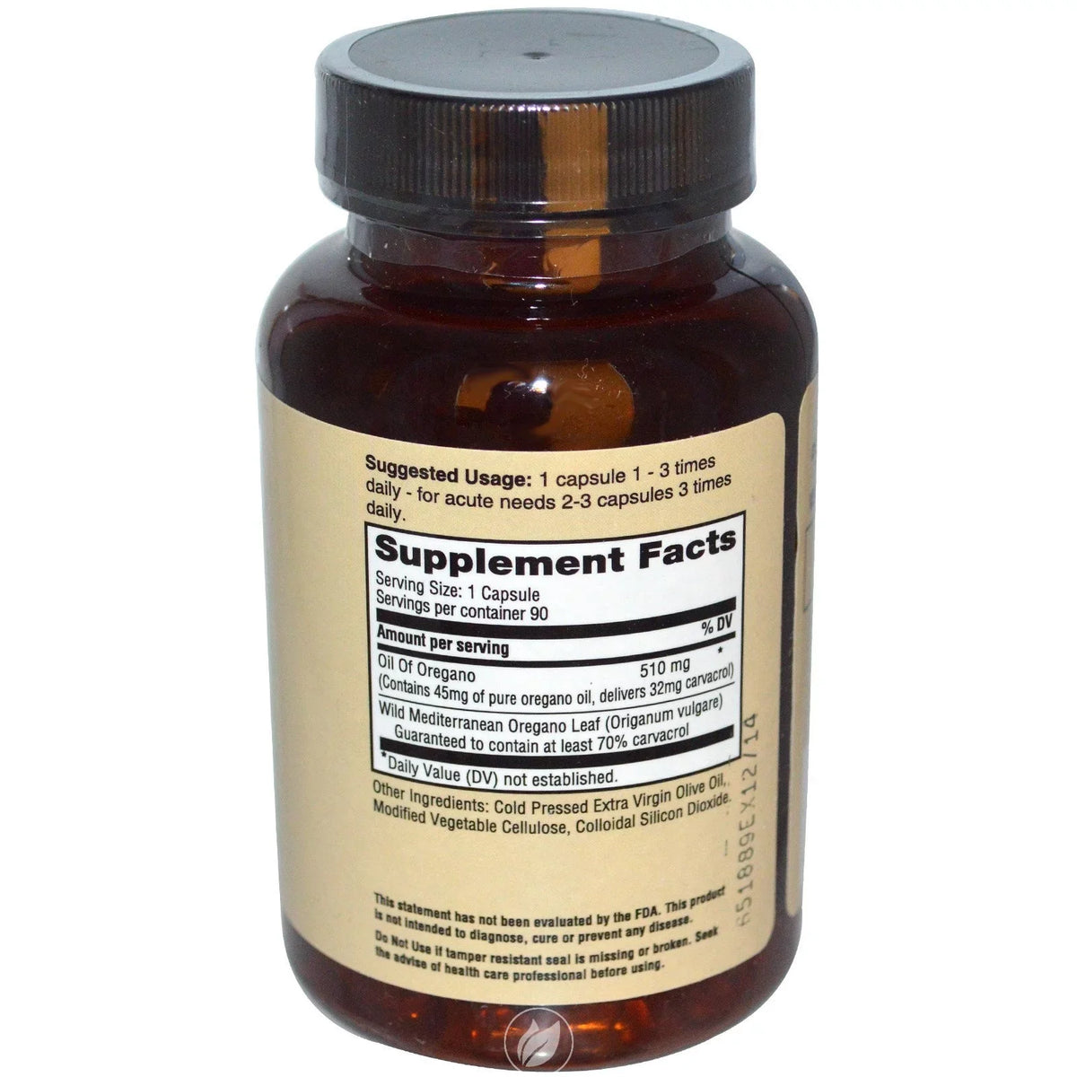 2 Natural, CAP of by Pack EA Oregano California 1/90 Oil Wild