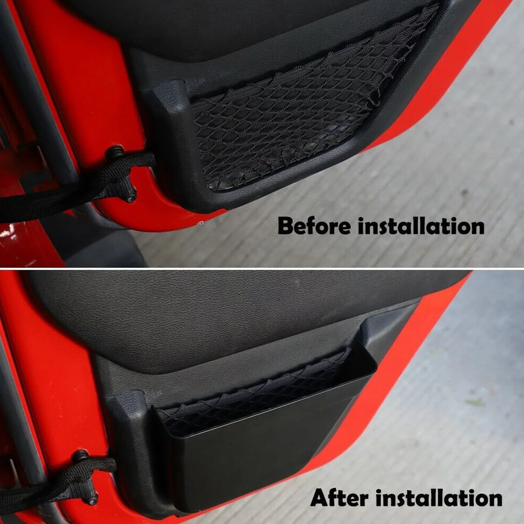Rear 11-17 Wrangler For Box Front Organizer JK Door Pocket Storage & Net
