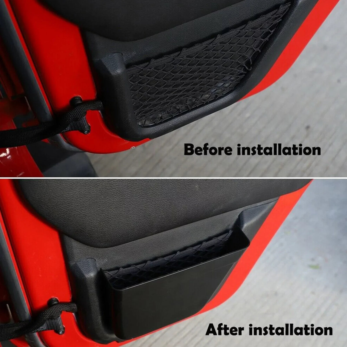 Rear 11-17 Wrangler For Box Front Organizer JK Door Pocket Storage & Net