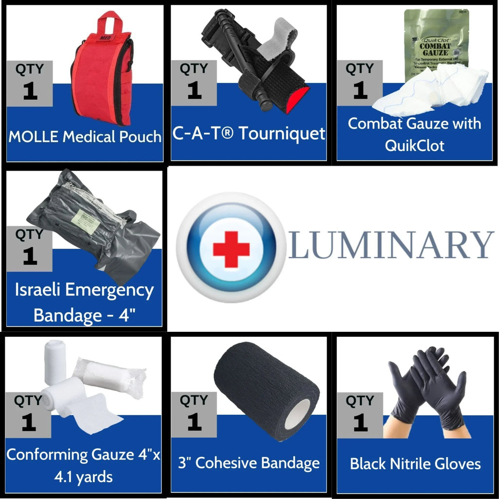 Gunshot Kit Trauma Luminary Black Care Wound