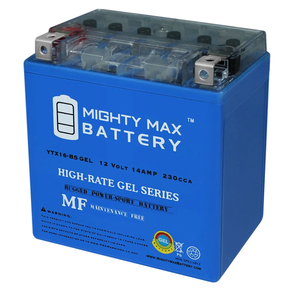 Honda Rubicon Foreman Rancher TRX YTX16-BS Replaces Battery GEL 450