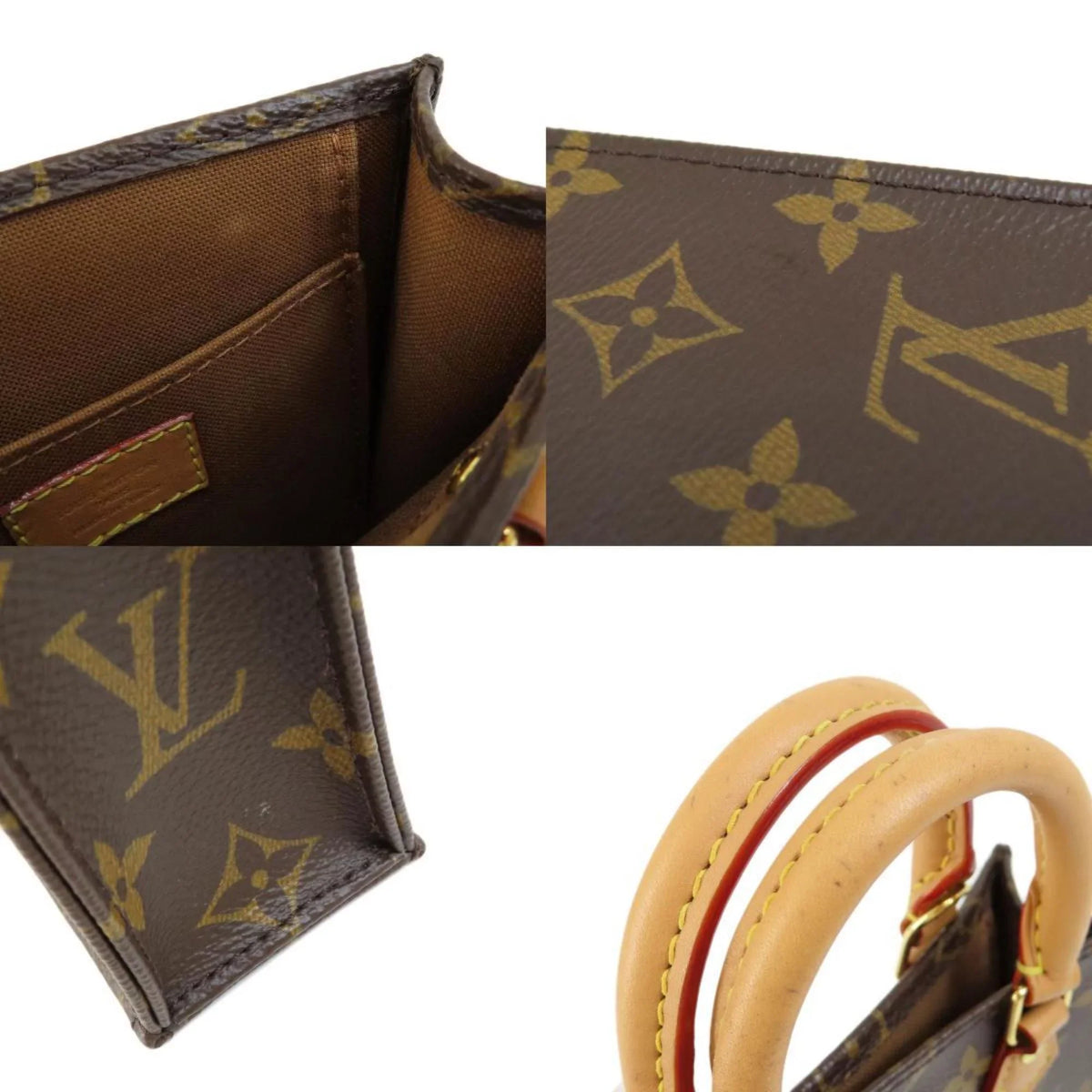 Handbag Petite Pre-Owned Monogram Louis LOUIS Canvas VUITTON (Good) M69442 Women's Pla Vuitton Sac