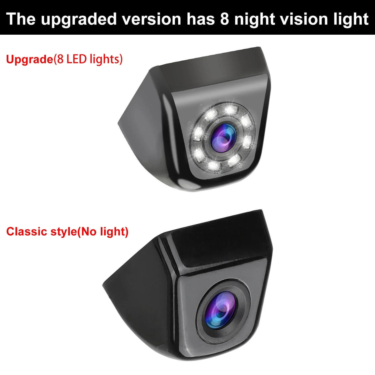 Backup Vision View Reverse 170° Waterproof Parking Night 8LED Rear Car Camera HD