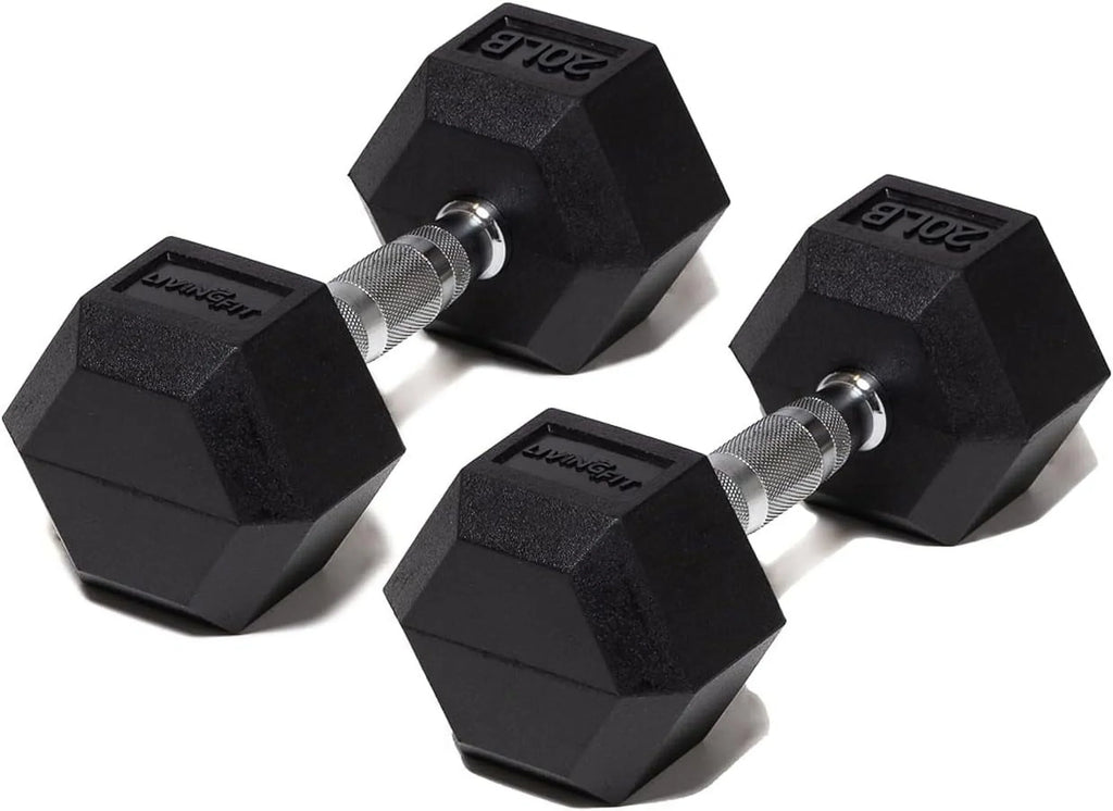 Pairs. Strength Or Dumbbell Dumbbells 100 Workouts Sets Single For LB Hex Encased Rubber To Dumbbell Weights. Dumbbell Hand 5LB