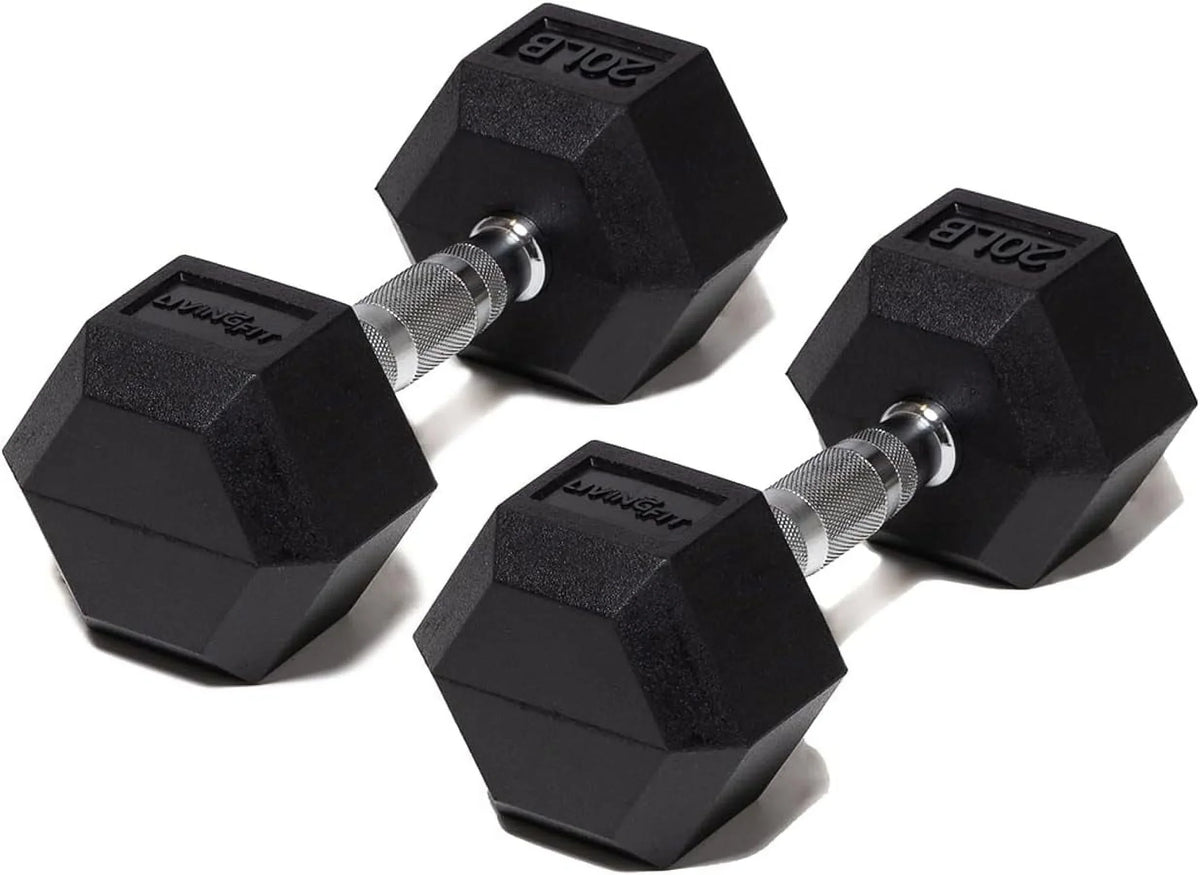 Pairs. Strength Or Dumbbell Dumbbells 100 Workouts Sets Single For LB Hex Encased Rubber To Dumbbell Weights. Dumbbell Hand 5LB