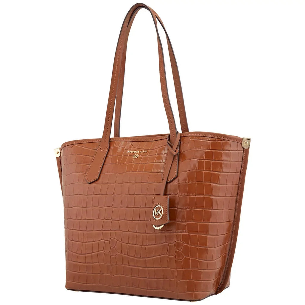 Tote Croc Chestnut Embossed Kors - Large Michael Jane Leather