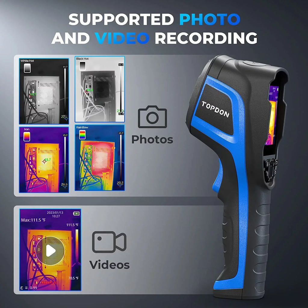 x Life TC004 192 12-Hour Camera IR Infrared Handheld 256 High TOPDON Camera, Thermal Thermal Battery Imaging Resolution Camera