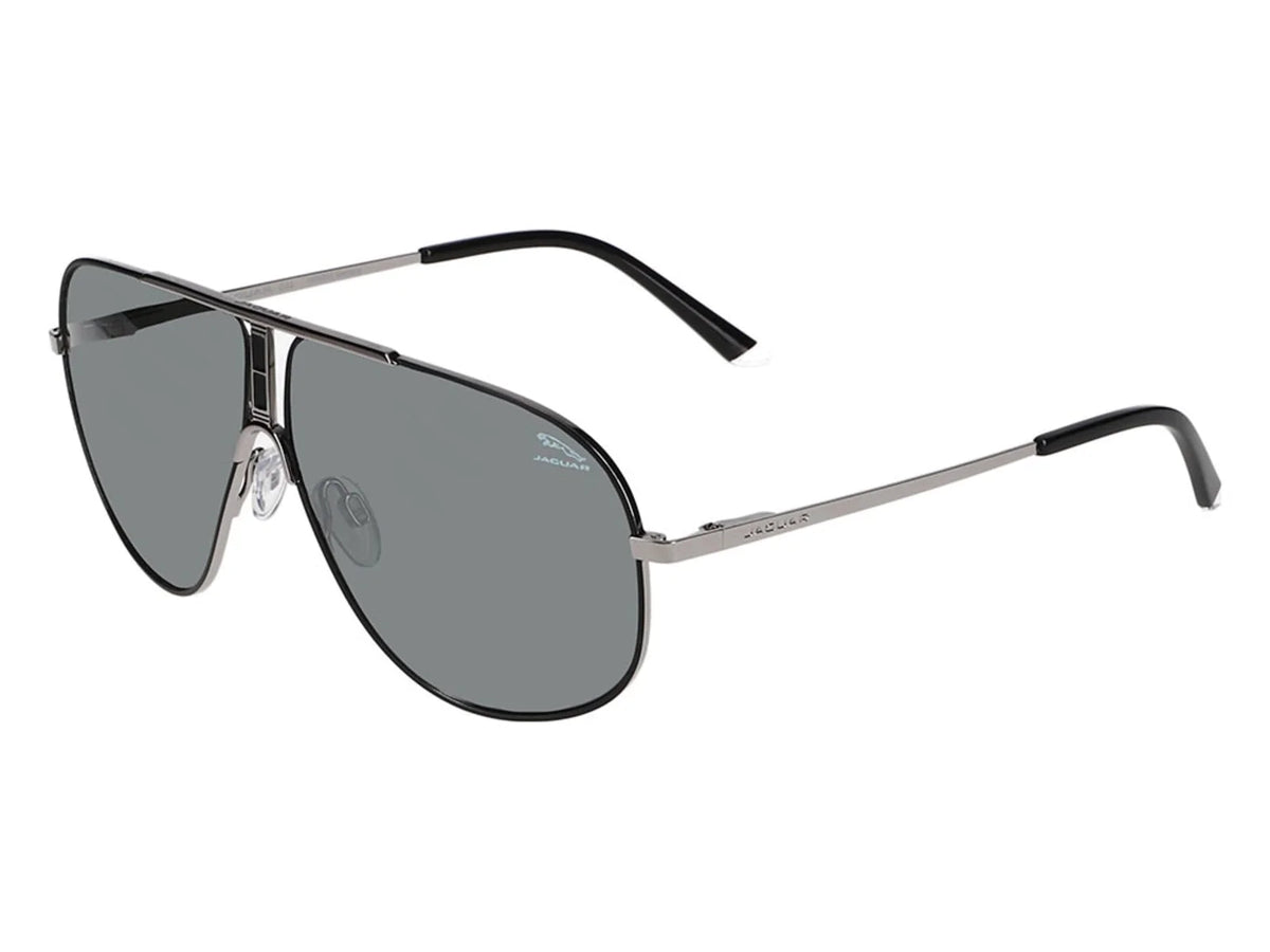 37502 63-9-140 Mirror Jaguar Lens, Frame, Grey-Black Sunglasses,