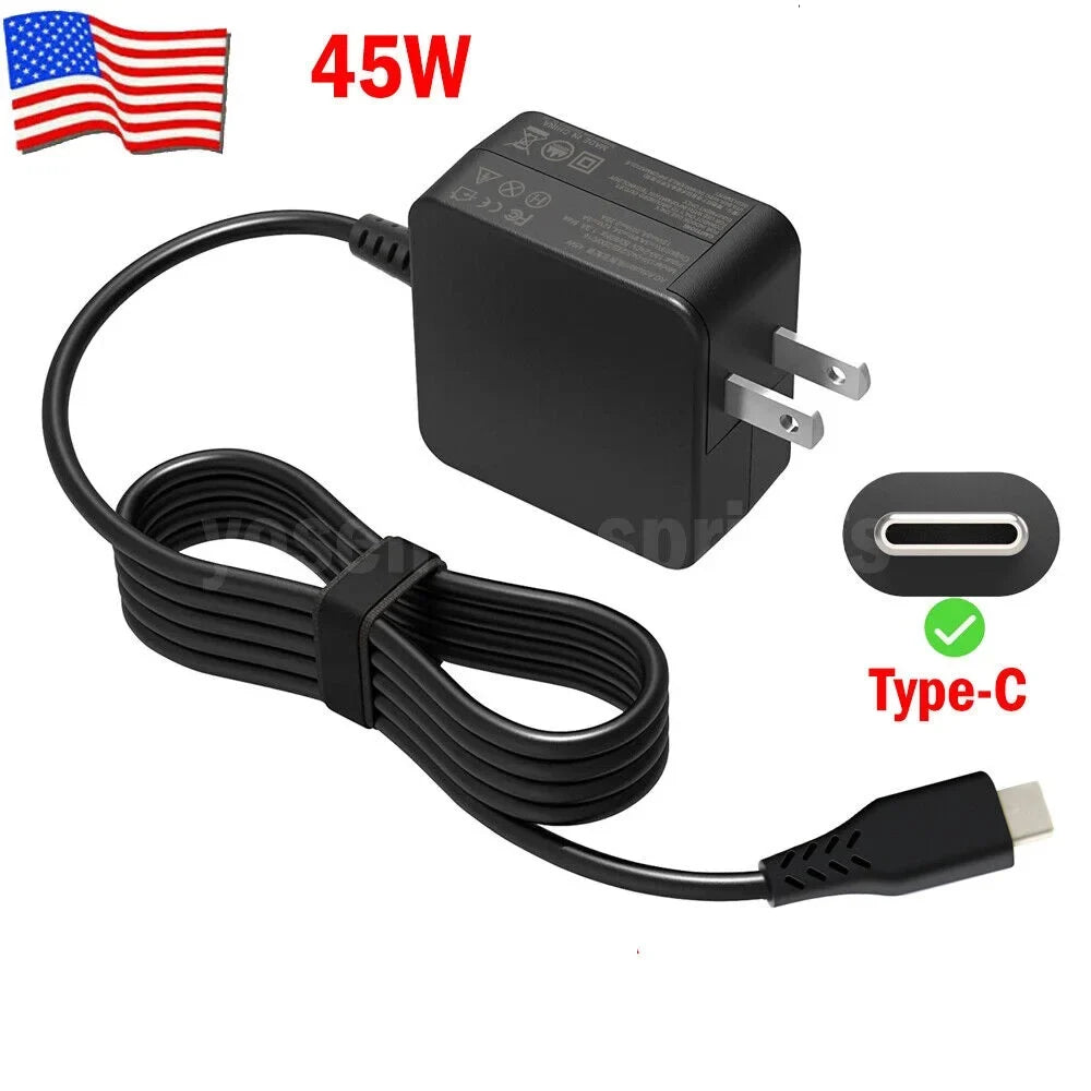 ASUS Adapter HP, AC Charger Type USB C 45W Laptop Adapter For Dell, Wall
