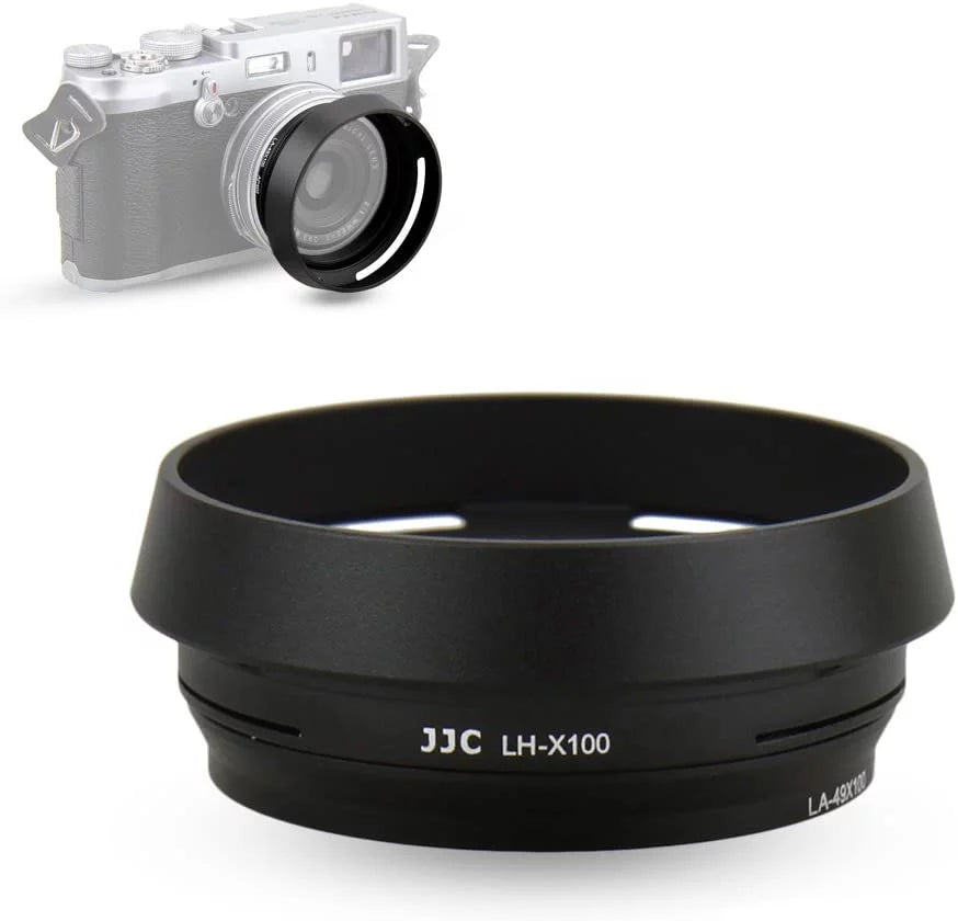Lens X100 Alloy Fujifilm Lens Fuji Fuji Lens Aluminum & X100F X100T Adapter X100S Shade for Ring Hood -Black Hood X70 JJC Replace X100V Set LH-X100