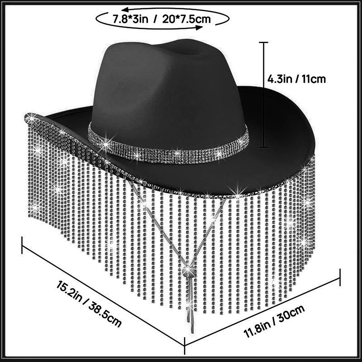Street Hat Beach Unisex Strap Hat Men Segolike for Festivals Chin Cowgirl Camping Backpacking Black Hat Lightweight Sun Sun with Sunhat Cowboy Protection