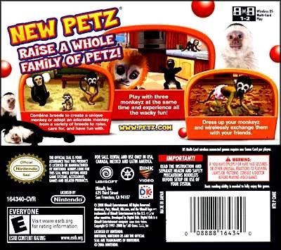 Video Monkeyz DS Petz House Game - Ubisoft - Nintendo