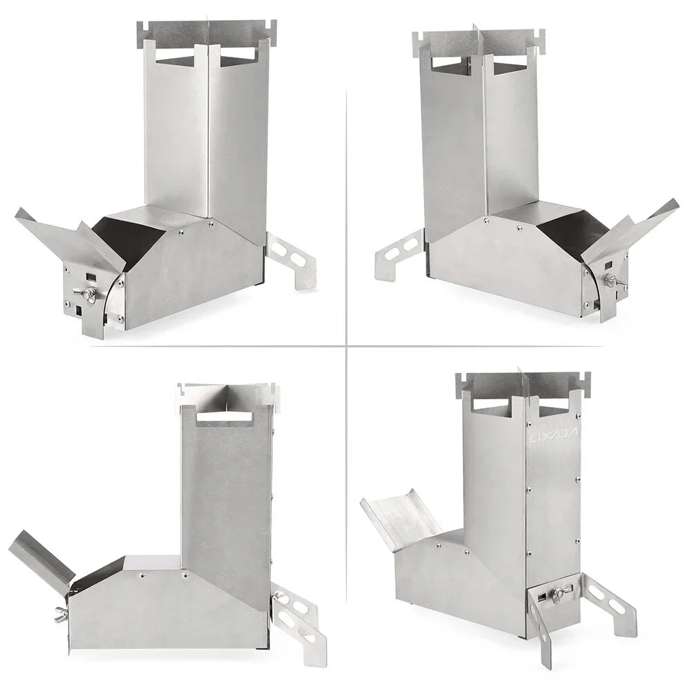 Lixada Stove HuntersTent Stainless Bbq furnace,Tent Steel Wood Wood Stove Steel Stove With Handle Stove Camp TentCollapsible Wood Stove Stainless Picnic Wood Stove Stove
