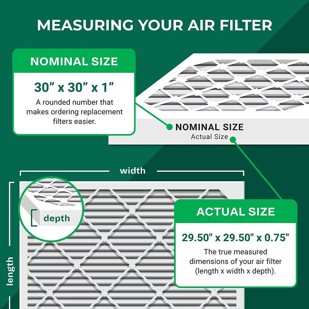 Filters (6-Pack) MERV Furnace Filterbuy 13 Pleated Air HVAC 30x30x1 AC