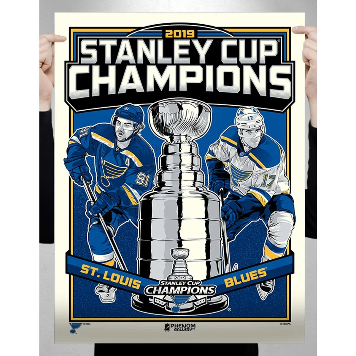 24'' 18'' Champions St. x Gallery Poster Edition Louis Art Cup 2019 Limited Blues Serigraph Phenom Stanley Print