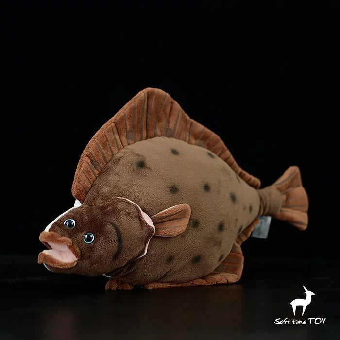 Plush Gift Fish Kids Toy Doll Stuffed Brown Sea Soft Ocean 40cm Animal Flounder
