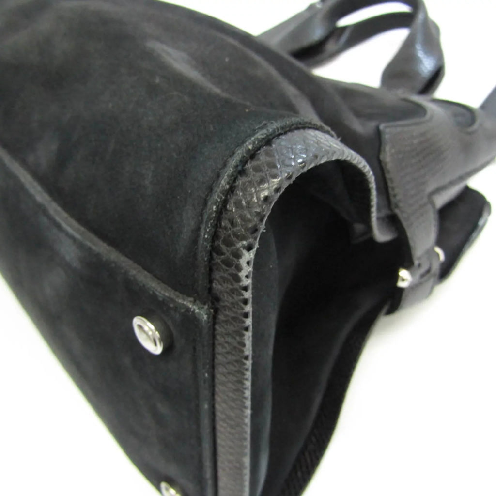 L1000928 Suede,Leather Snake (Good) Cartier Pre-Owned Handbag,Shoulder Marcello Bag Water Black Women's