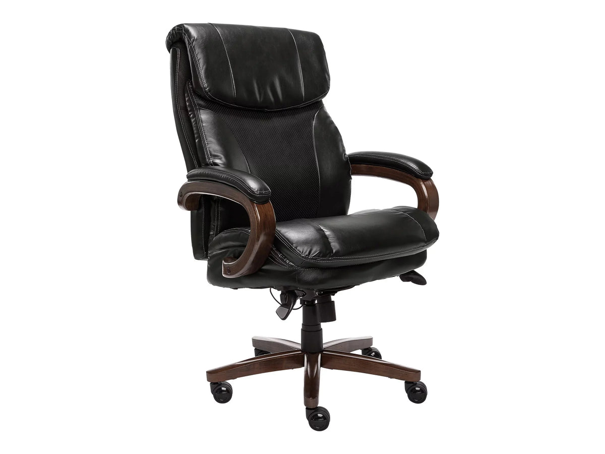 faux executive and Tall - armrests high-back - poly-fiber wood, memory - steel, La-Z-Boy Chair swivel - ergonomic - foam, Big leather, - tilt - black plywood, Trafford - -