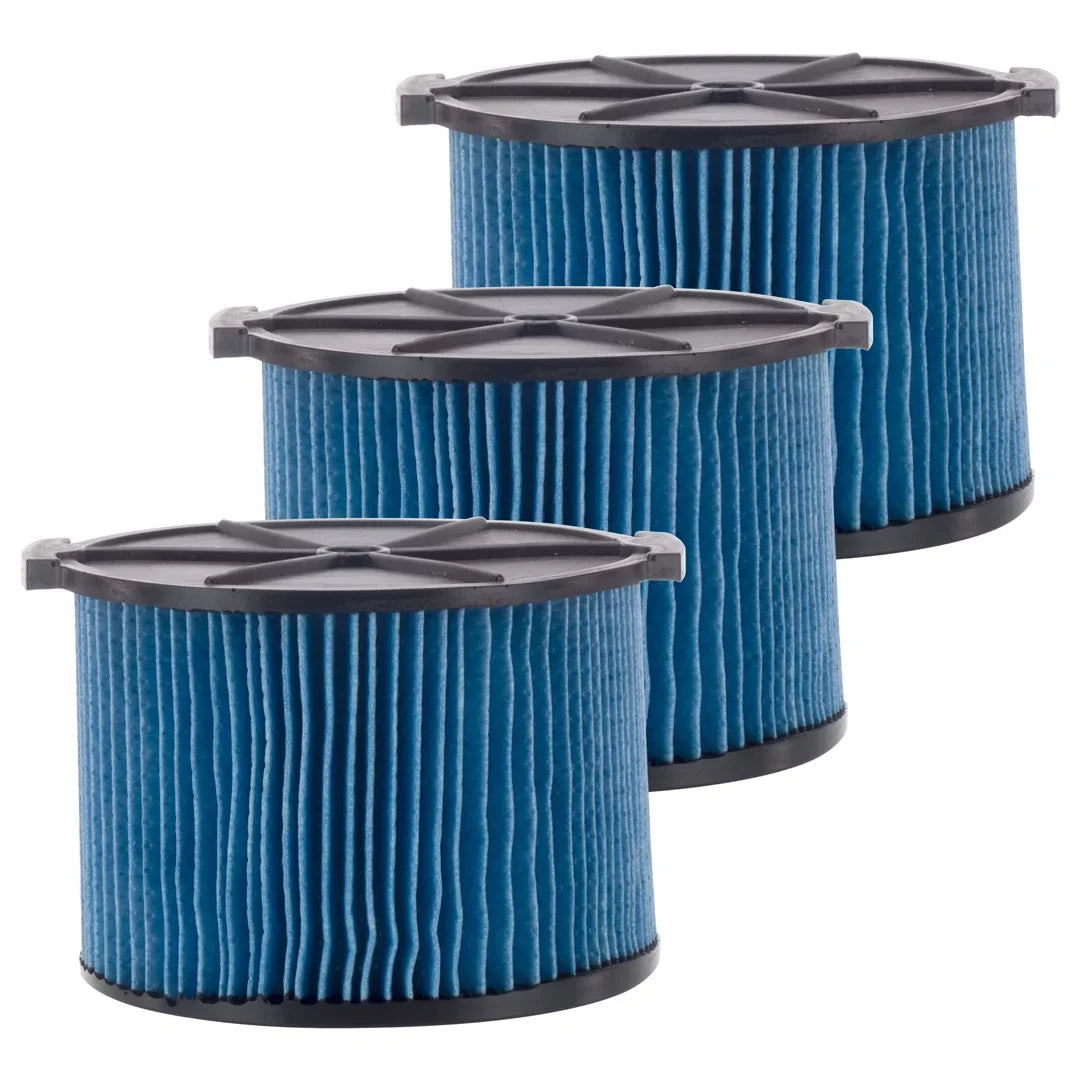 Portable Wet Pack 3 3-Layer Filter Compatible Part Vacuums 3-4.5 Cartridge Replacement RIDGID Dry Fine with Gallon Dust & VF3500 26643