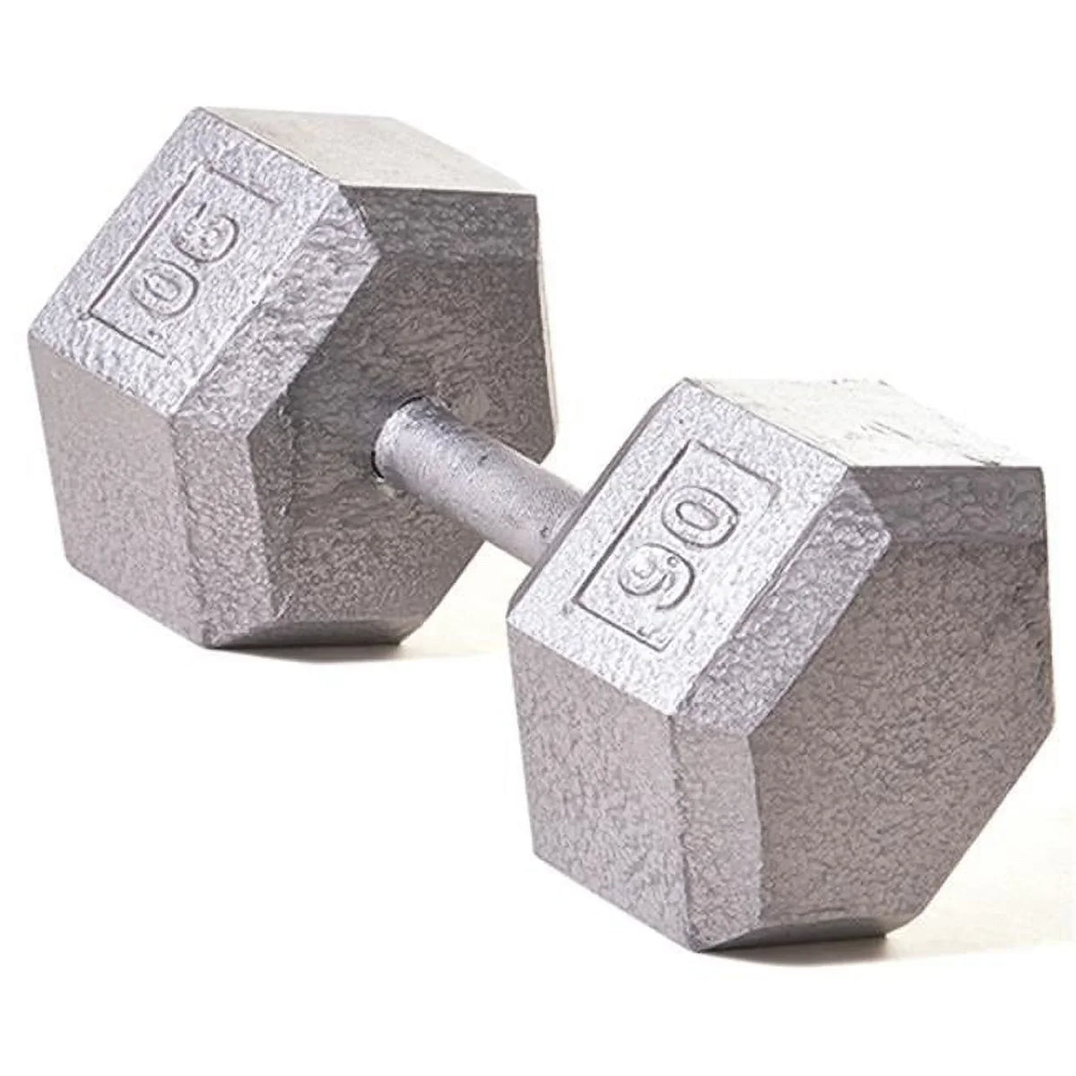 Hex with Straight Handle Dumbbell - 90 lbs