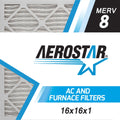 16x16x1 MERV Filter, Filter, Air Pack Furnace AC Pleated Air Aerostar 8 2