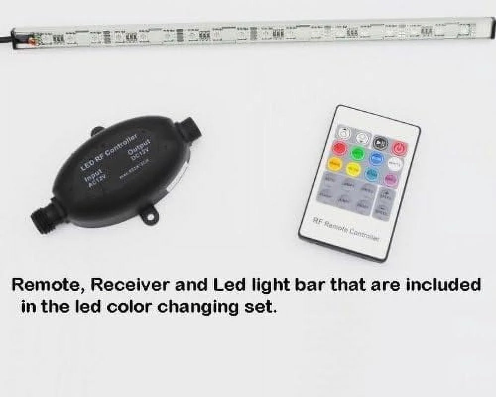 Wireless Source LED Power Wall Pond + Color Aquatics Garden Pool Fountain Descent Light, And Sheer Changing Shower Waterfall Spillway