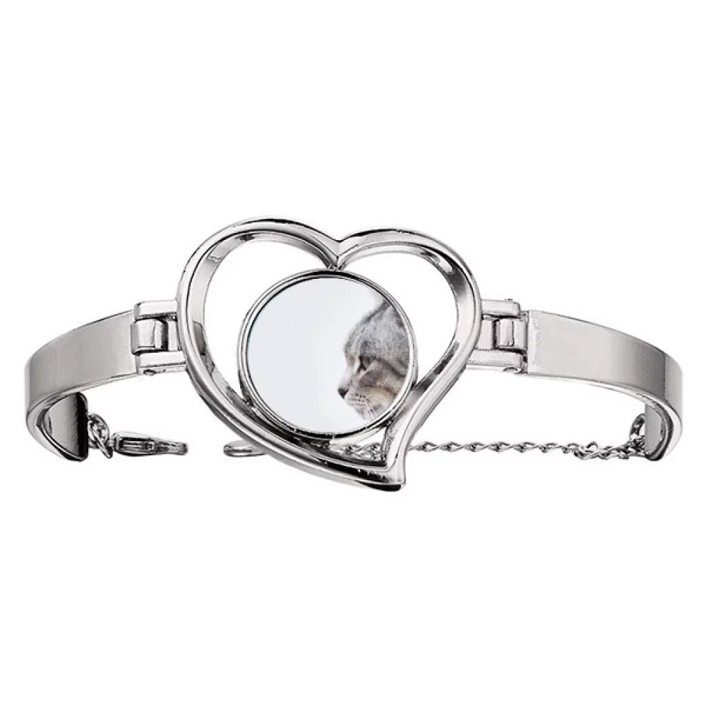Cat Simpol Bracelet Animal Yawn Heart Wire Jewelry Bangle Shoot