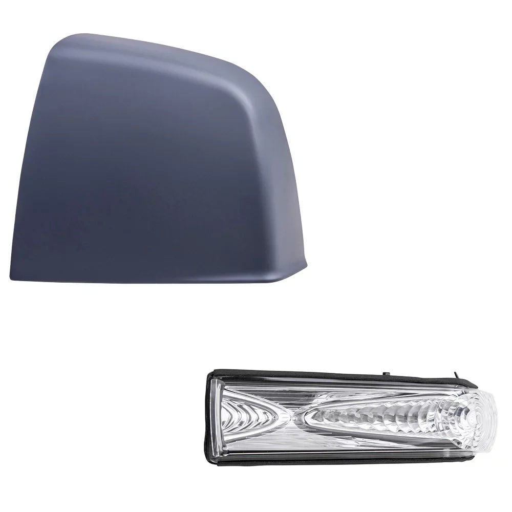 Driver To Paint Turn Door Light Aftermarket Gray Brock Compatible Set Signal Replacement And RAM SLT SLT/Tradesman Cover Promaster Match With 2015-2021 City Mirror Left