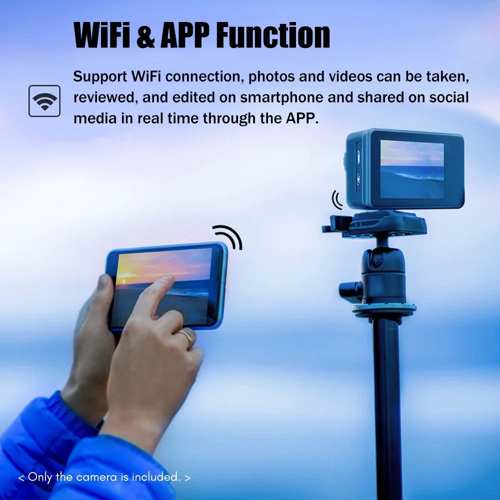 ND4 Lens with for 170° Sports Outdoor 8 Screen 16 Macro Camcorder Purple 4K Inch EIS Angle Screen 40m Waterproof 2.0 Dual Wide DV 24MP Camera Sport WiFi CPL