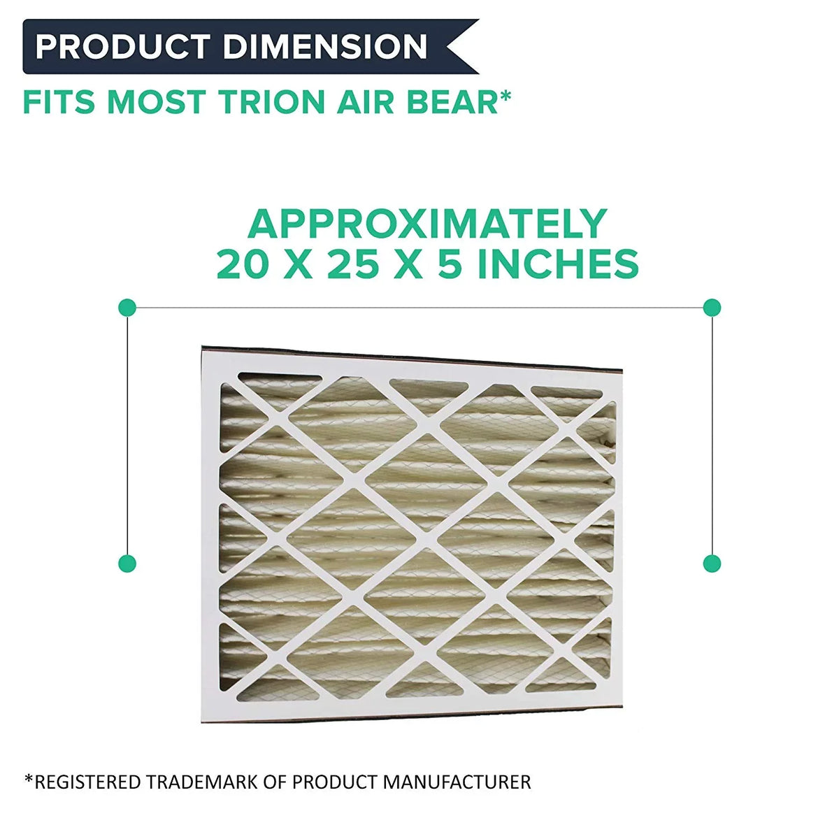 Filter,MERV Air 255649-102 Trion 8,20x25x5",3PK Cleaner